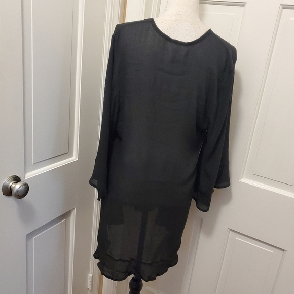 NWT Anne Cole Black Beach Coverup, Size XS/Small 100% Rayon - Picture 7 of 10